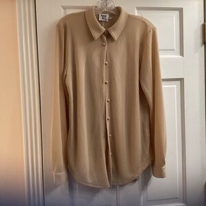 Princess Polly Kiara shirt beige size US 8